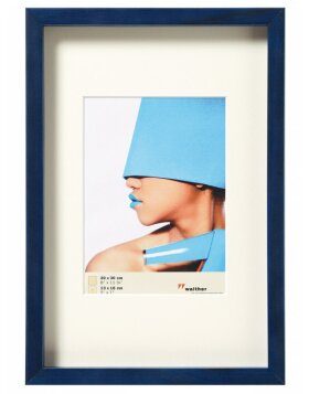 Fashion 3D wooden frame 13x18 cm blue