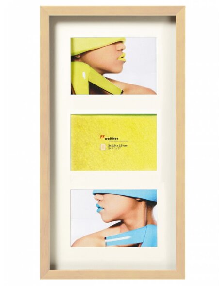 Ramka Fashion 3D Gallery Frame na 3 zdjęcia 10x15 cm kremowa