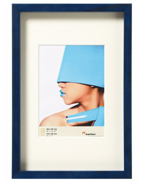 Fashion 3D wooden frame 30x40 cm blue