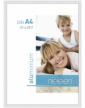 Cadre en aluminium Nielsen Classic 21x29,7 cm blanc DIN A4 Cadre pour diplômes