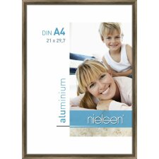 Nielsen Alurahmen Classic 21x29,7 cm struktur walnuss DIN A4 Urkundenrahmen