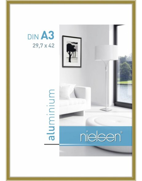 Cadre alu Nielsen Classic 29,7x42 cm or DIN A3 Cadre pour dipl&ocirc;mes