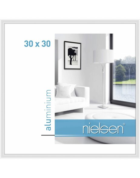 Cadre alu Nielsen Classic 30x30 cm blanc