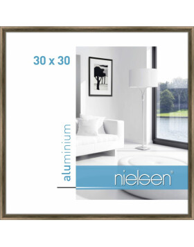 Nielsen Marco de aluminio Classic 30x30 cm estructura nogal