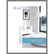 Cadre alu Nielsen Classic 30x40 cm gris contrasté