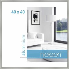 Cornice Nielsen in alluminio Classic 40x40 cm argento opaco