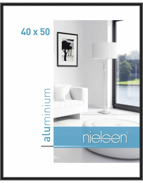 Marco de aluminio Nielsen Classic 40x50 cm negro anodizado