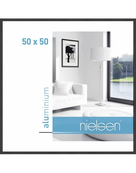 Cadre alu Nielsen Classic 50x50 cm noir mat