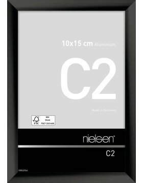 Cadre alu Nielsen C2 10x15 cm anodisé noir brillant
