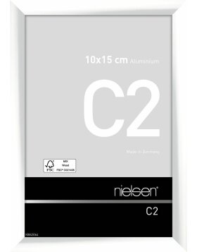 Nielsen Aluminium lijst c2 10x15 cm wit glanzend