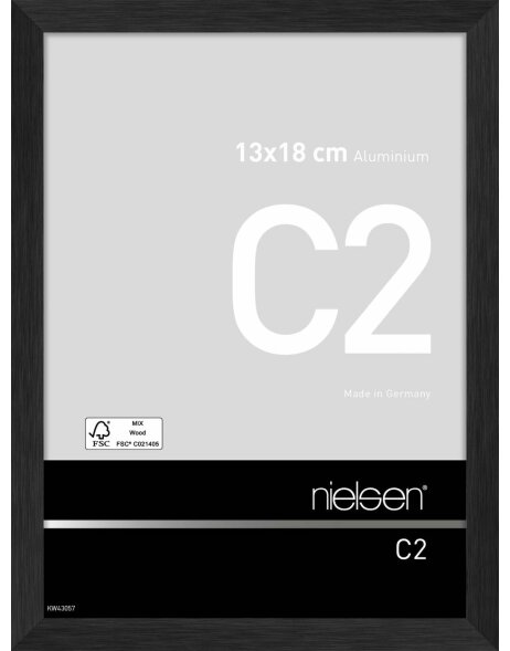 Nielsen Alurahmen C2 13x18 cm struktur schwarz matt