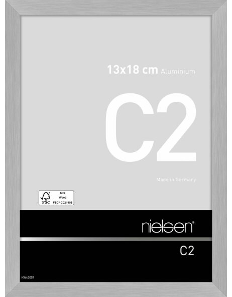 Cadre alu Nielsen C2 13x18 cm structure argent mat
