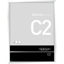 Nielsen Alurahmen C2 18x24 cm weiß glanz
