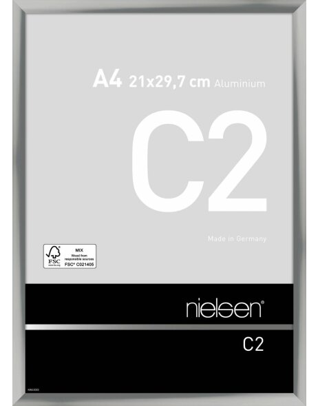 Nielsen Aluminium lijst c2 21x29,7 cm zilver
