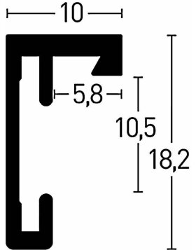 Nielsen Alurahmen C2 21x29,7 cm eloxal schwarz glanz