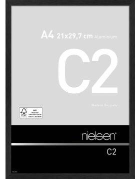 Cadre alu Nielsen C2 21x29,7 cm structure noir mat