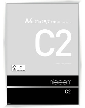 Nielsen Aluminium lijst c2 21x29,7 cm wit glanzend