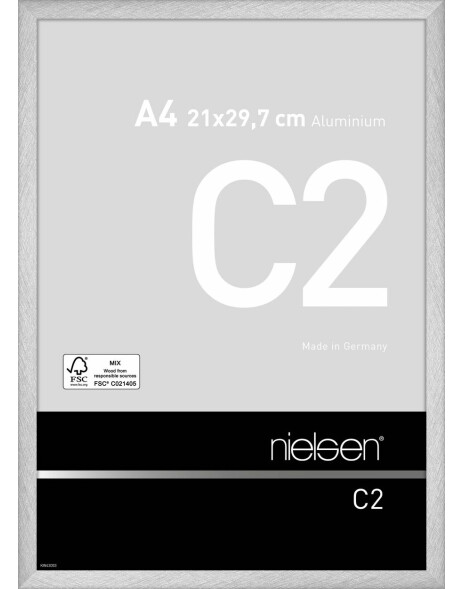 Telaio Nielsen in alluminio C2 21x29,7 cm reflex silver