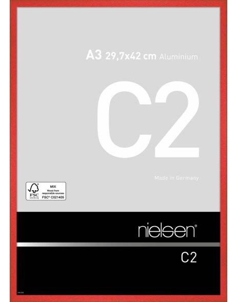 Rama aluminiowa Nielsen C2 29,7x42 cm tornado red.