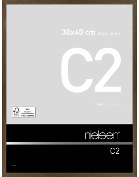 Nielsen Alurahmen C2 30x40 cm struktur wallnuss matt