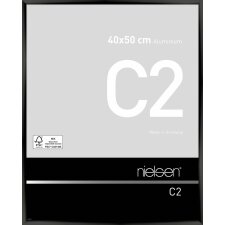 Cadre alu Nielsen C2 40x50 cm anodisé noir brillant
