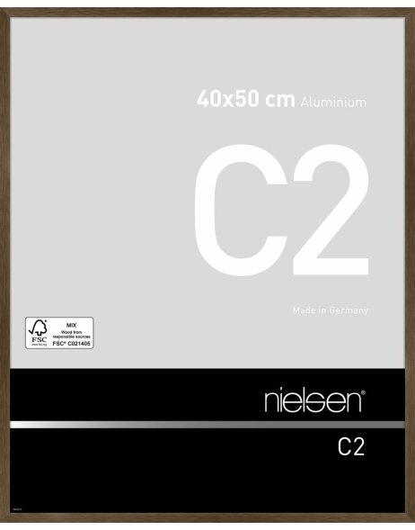 Cadre alu Nielsen C2 40x50 cm structure noyer mat
