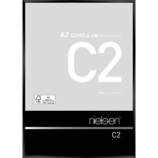 Cadre alu Nielsen C2 42x59,4 cm anodisé noir brillant