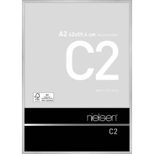 Cadre alu Nielsen C2 42x59,4 cm reflex argenté
