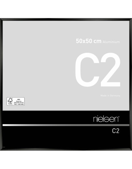 Nielsen Alurahmen C2 50x50 cm eloxal schwarz glanz