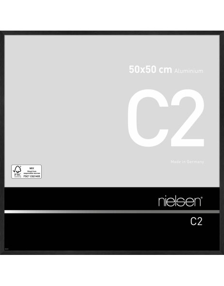Nielse alu frame C2 Soft Black Matt 50x50 cm