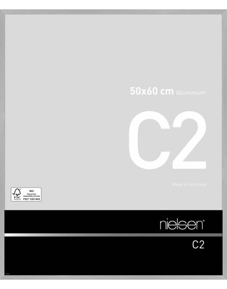 Nielsen Telaio in alluminio C2 struttura argento opaco 50x60 cm