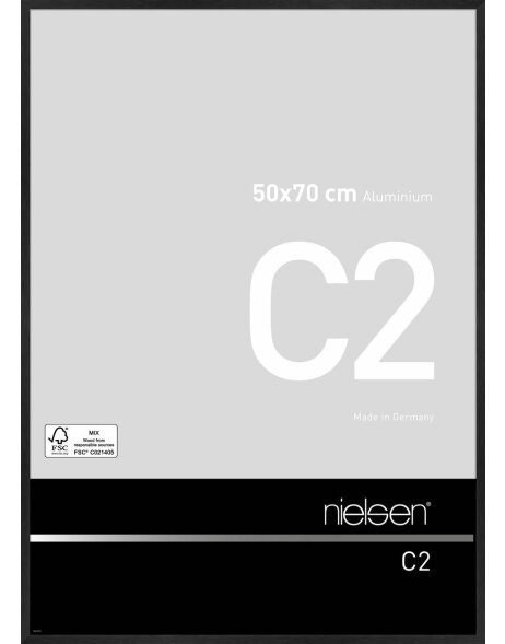 Nielsen Alurahmen C2 50x70 cm struktur schwarz matt