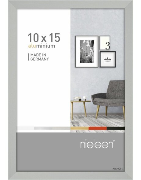 Cornice Nielsen in alluminio Pixel 10x15 cm argento opaco