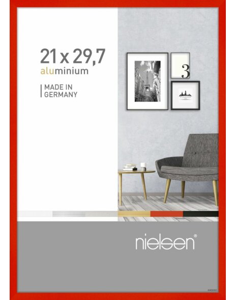 Nielsen Alurahmen Pixel 21x29,7 cm tornado rot DIN A4 Urkundenrahmen
