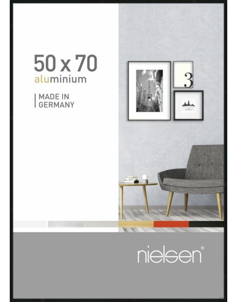 Cornice Nielsen in alluminio Pixel 50x70 cm nero