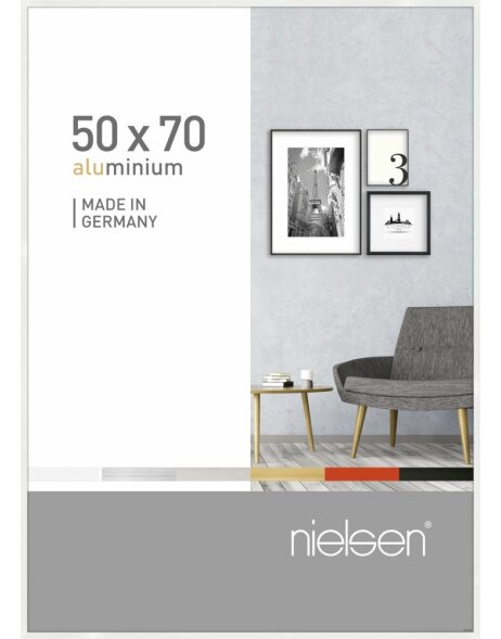 Nielsen Alurahmen Pixel 50x70 cm wei&szlig; glanz