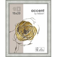 Ascot wooden frame 13x18 cm silver