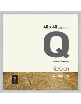 Houten clip-on lijst Quadrum 40x40 cm zilver