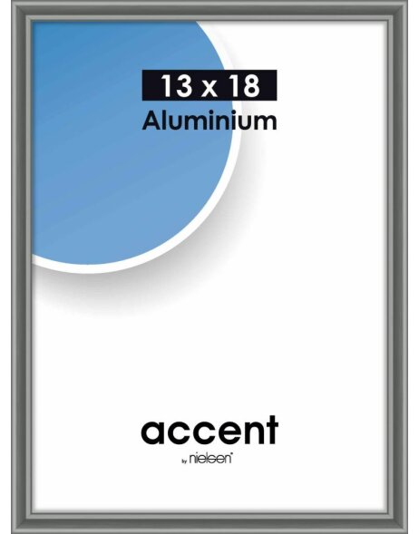 Rama aluminiowa Accent 13x18 cm stalowoszara blyszczaca