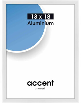 Accent aluminium frame 13x18 cm  white glossy