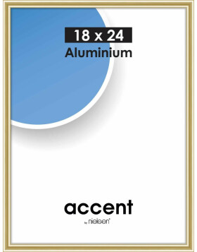 Marco de aluminio acentuado 18x24 cm dorado