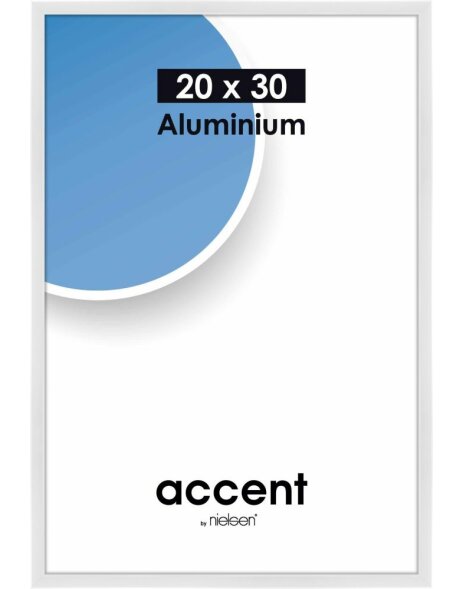 Accent aluminium lijst 20x30 cm wit glanzend