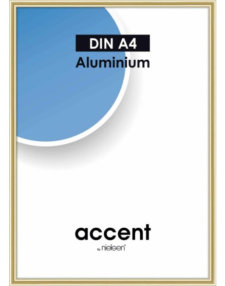 Nielsen Accent Alurahmen 21x29,7 cm gold DIN A4 Urkundenrahmen