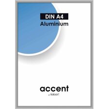 Marco de aluminio Nielsen Accent 21x29,7 cm plata mate Marco para documentos DIN A4