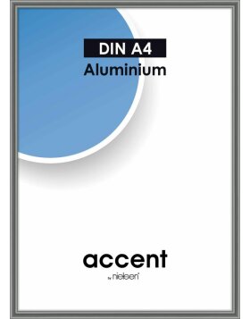 Accent aluminium frame 21x29,7 cm steel glossy