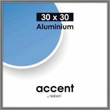 Marco de aluminio acentuado 30x30 cm acero gris brillante