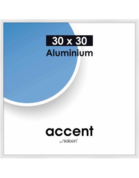 Accent aluminium frame 30x30 cm  white glossy