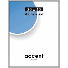Accent aluminium lijst 30x40 cm zilver mat
