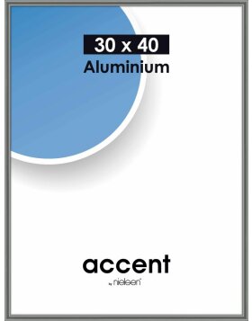 Accent aluminium frame 30x40 cm  steel glossy