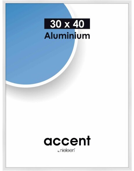 Accent aluminium frame 30x40 cm  white glossy